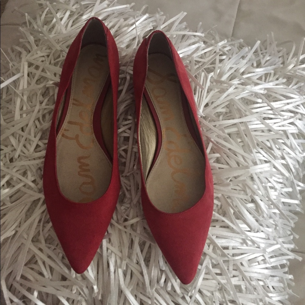 Sam Edelman Suede Rae Pointy Toe Flat - Picture 2 of 12